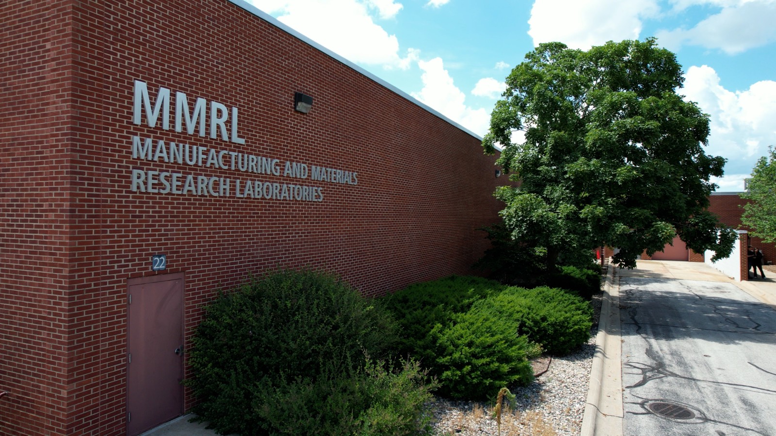 Exterior of the Manufacturing and Materials Research Laboratories building at Purdue.
